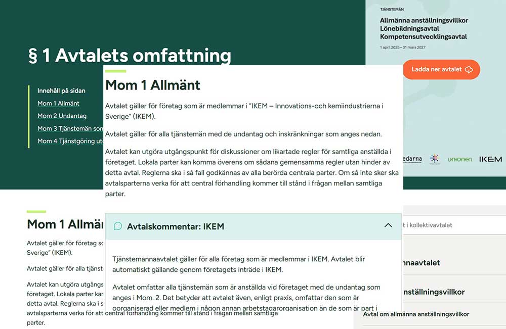 Avtalskommentarer på ikem.se